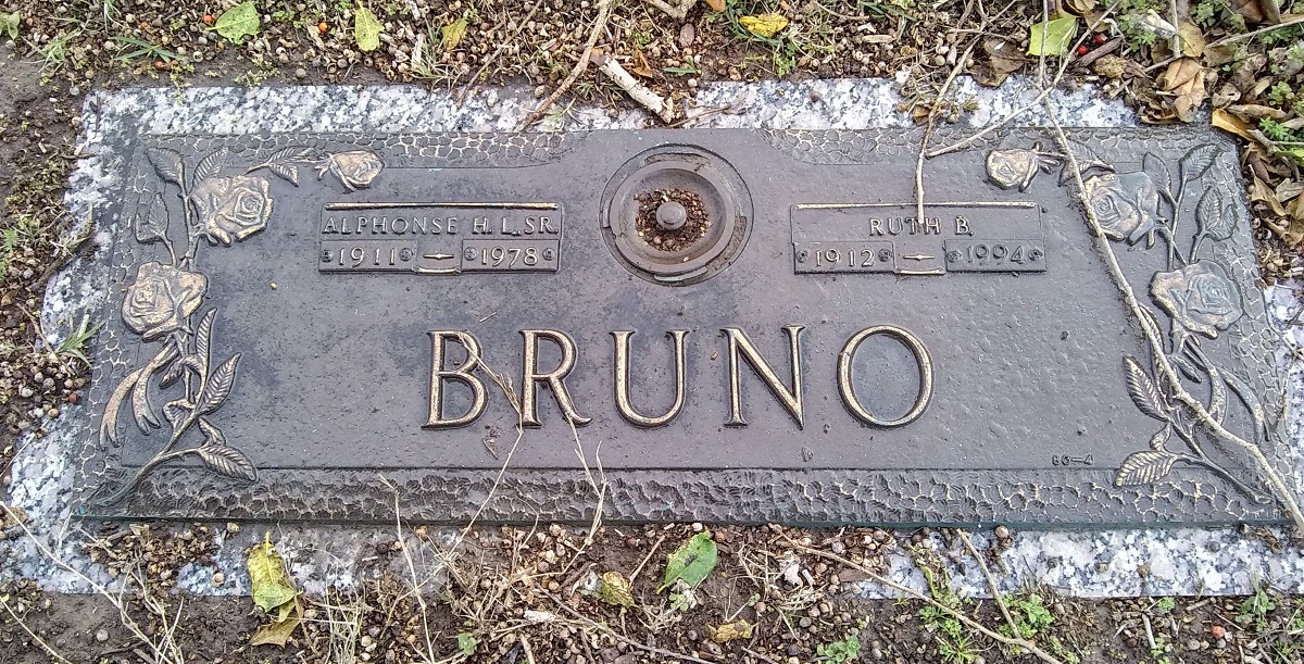 Alphonse and Bruno grave marker