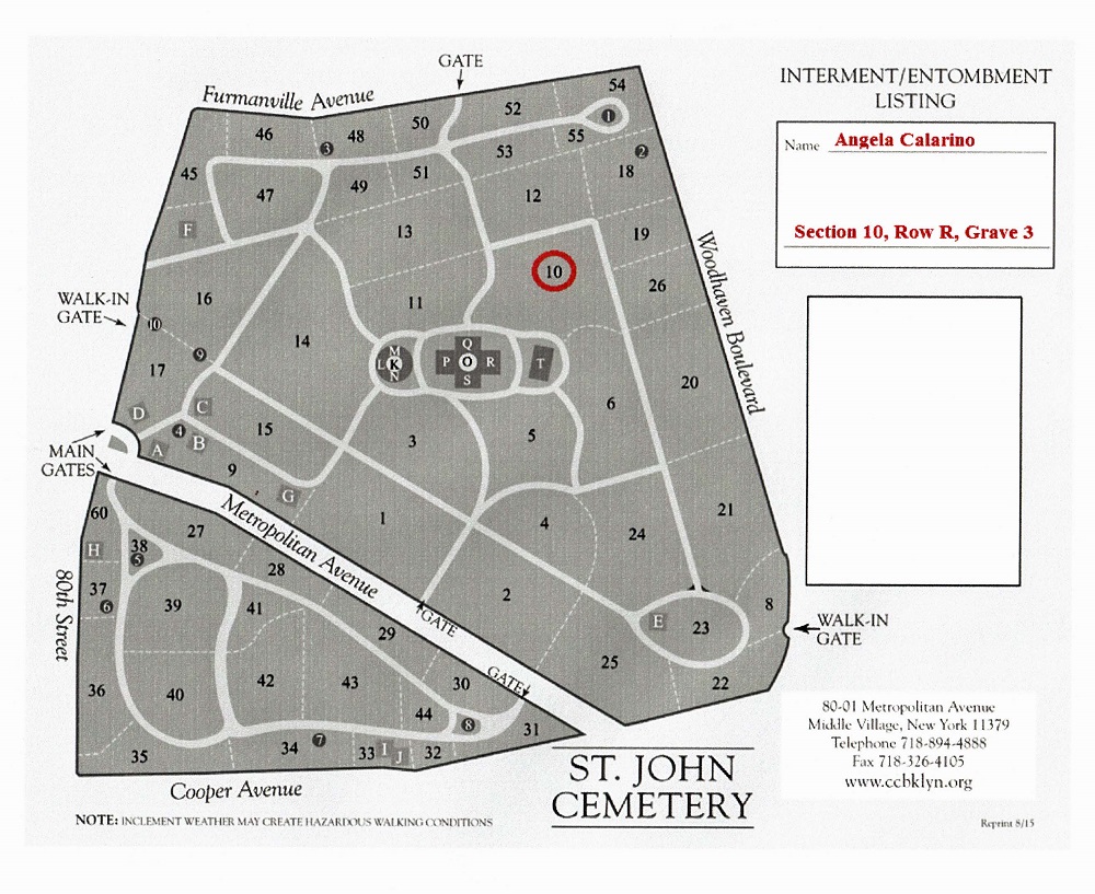 St. John Cemetery Map