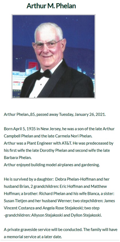 Arthur M. Phelan Jr. Obituary