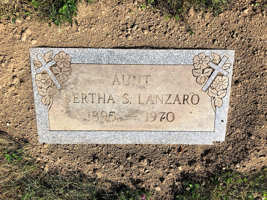 Bertha Lanzaro in Saint Michael's Cemetery