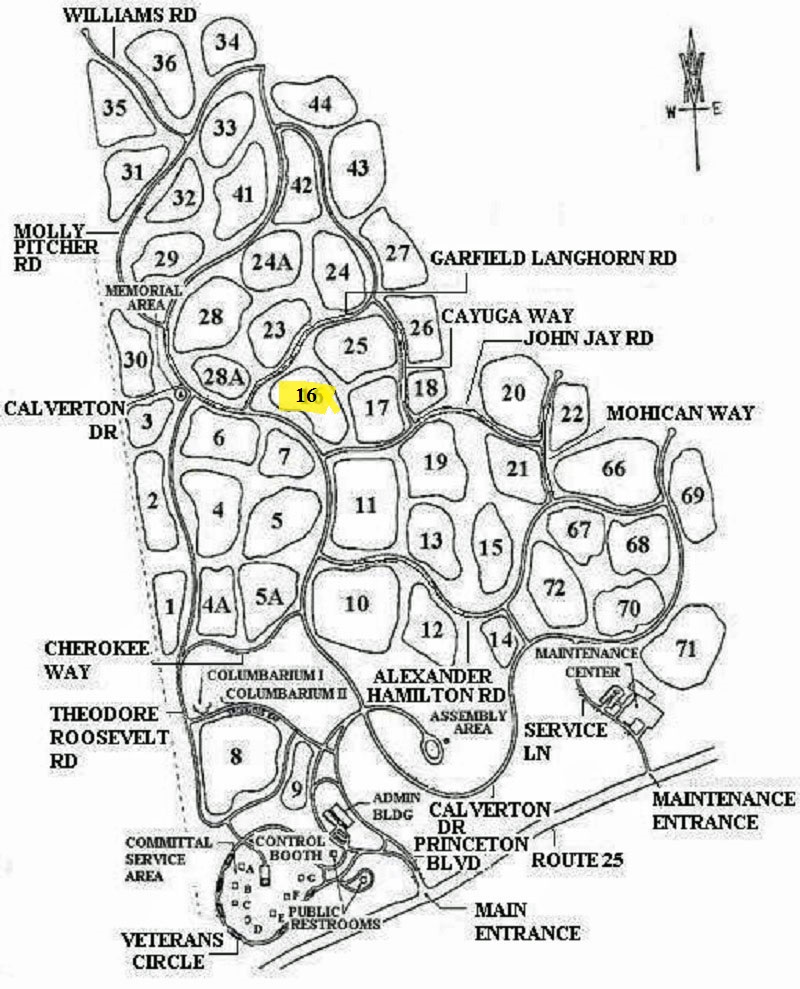 Calverton National Cemetery Map