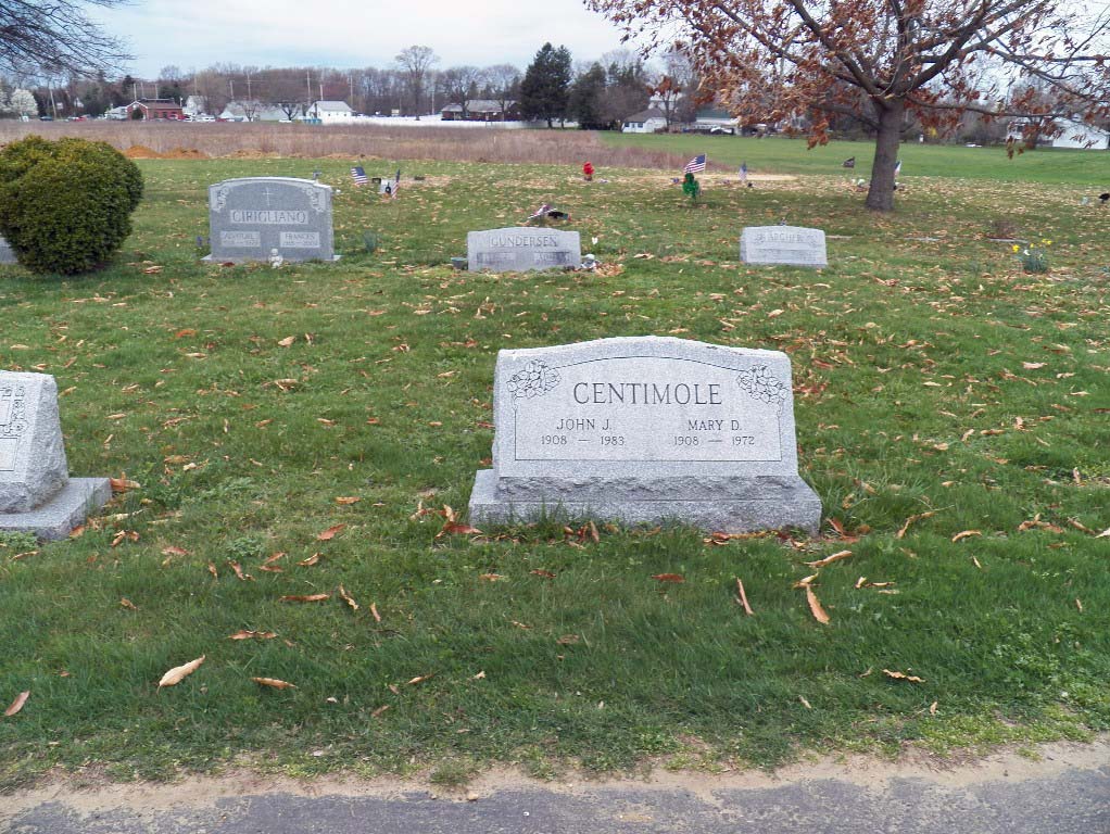 John and Mary Centimole Grave at Old Tennent Cemetery