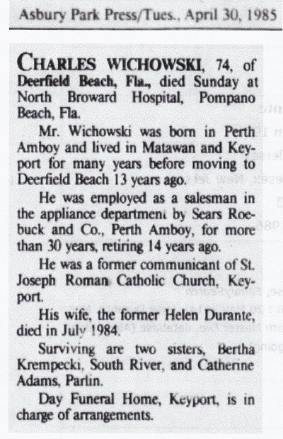 Charles Wichowski Obituary