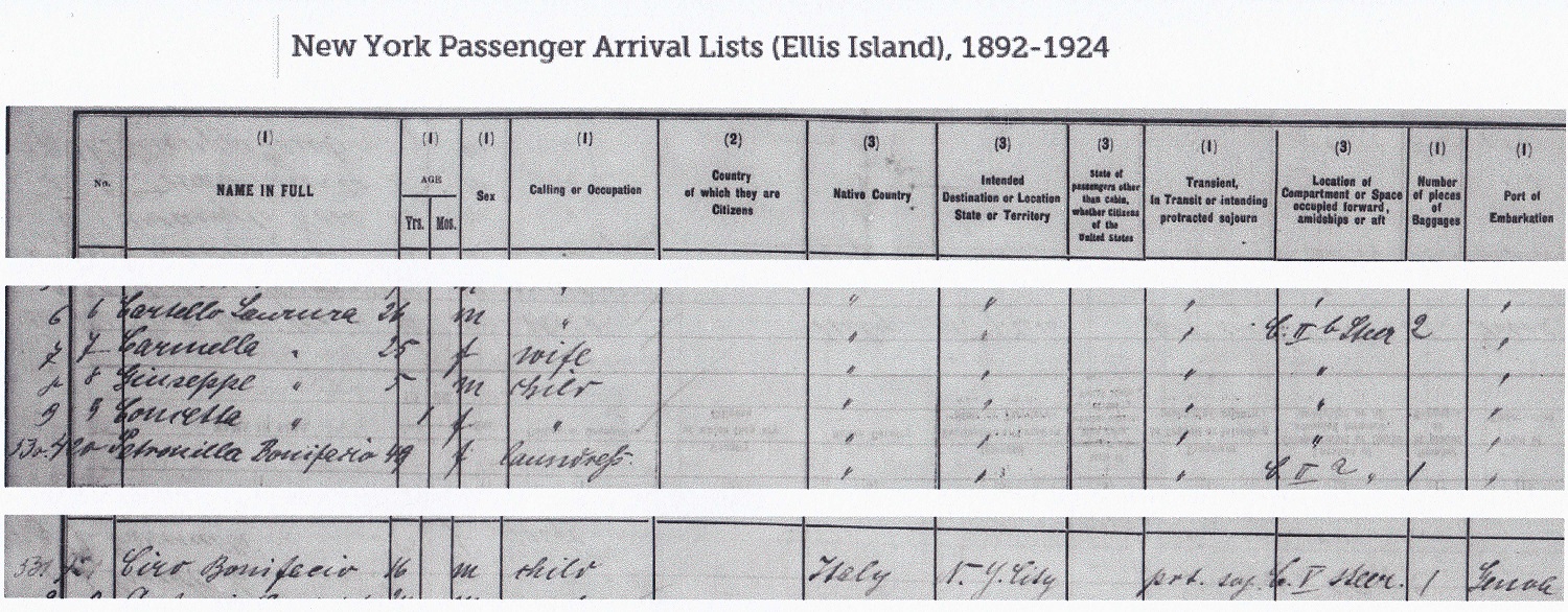 Ciro Lanzaro Immigration Record
