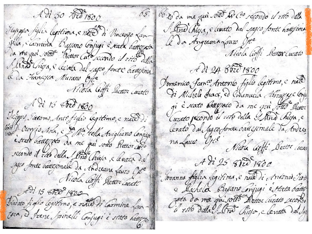 Diodato Lanzara Birth Record