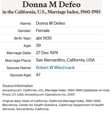 Donna Marlene Stewart Marriage Record