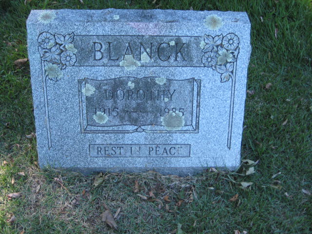 Dorothy Blanck Grave Marker