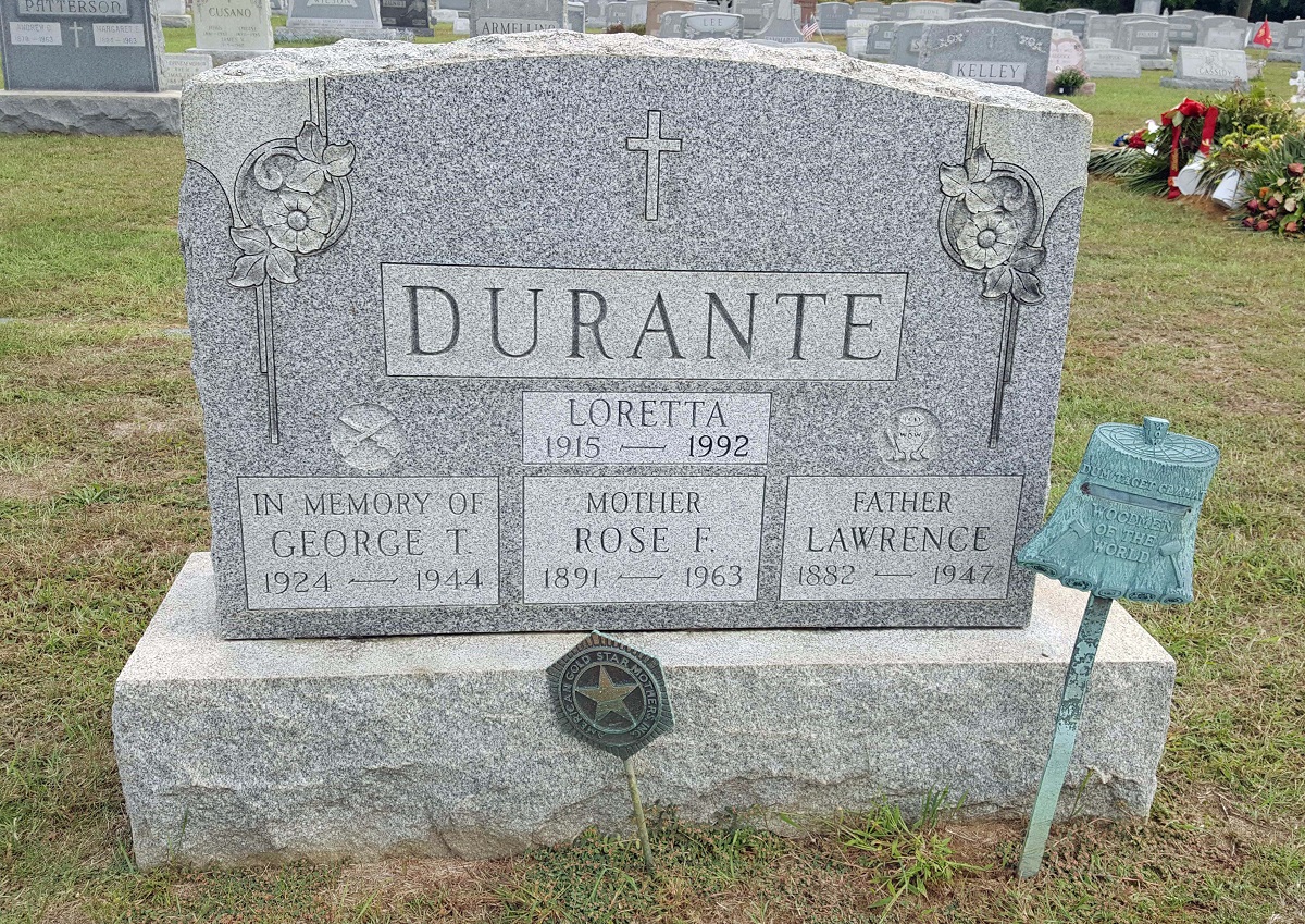 Durante Grave in St. Joseph's Cemetery