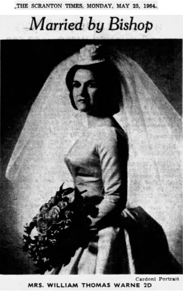 Frances DeMartino and William Warne Marriage