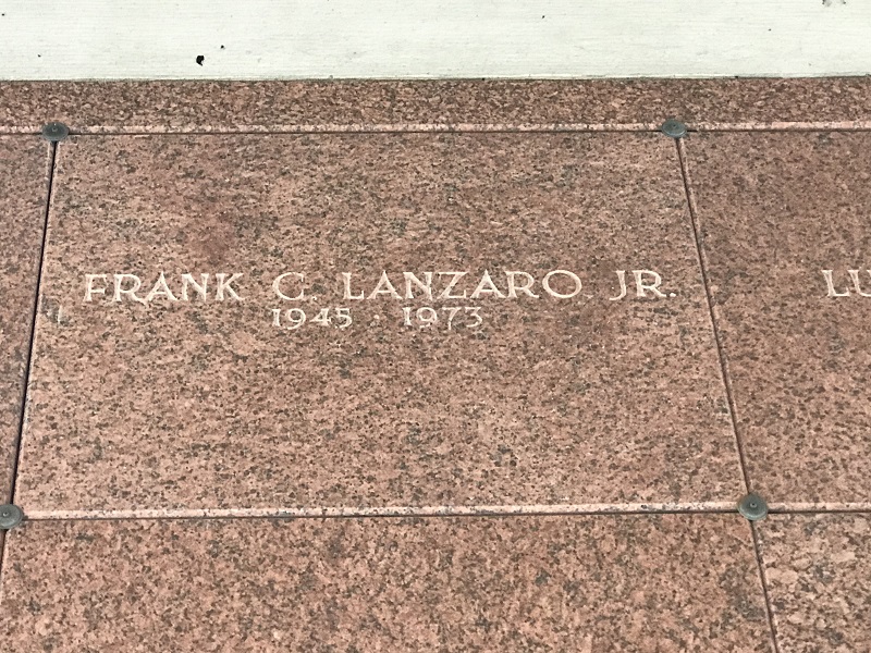 Frank C. Lanzaro Jr. grave at Gate of Heaven Cemetery
