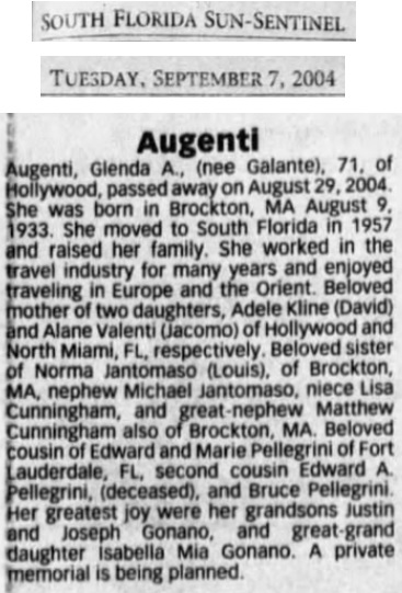 Glenda Galante Augenti Obituary