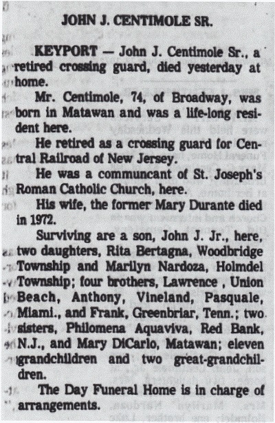 John J. Centimole Obituary