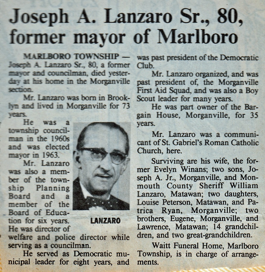 Joseph A. Lanzaro Obituary