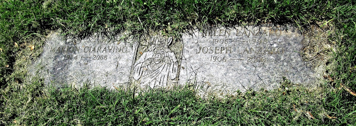 Greenwood Cemetery grave of Joseph and Helen Lanzaro