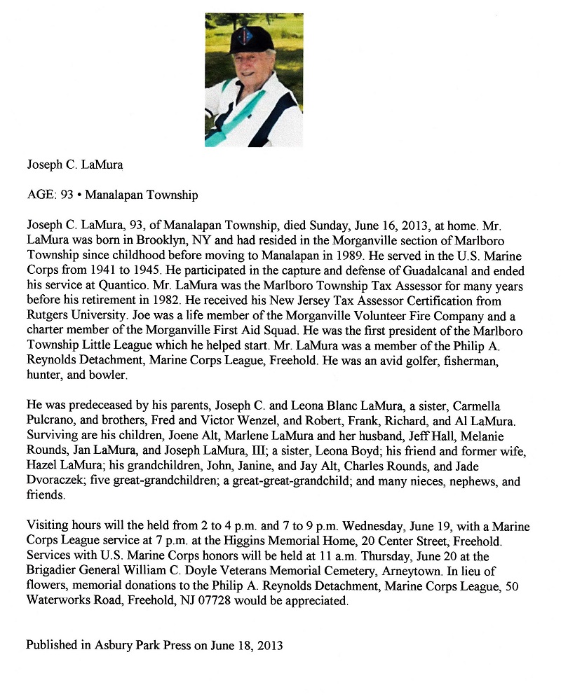 Joseph C. LaMura Jr. Obituary