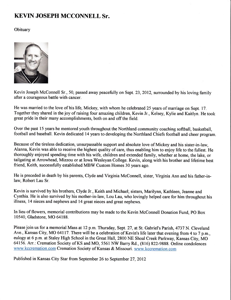 Kevin J. McConnell Obituary