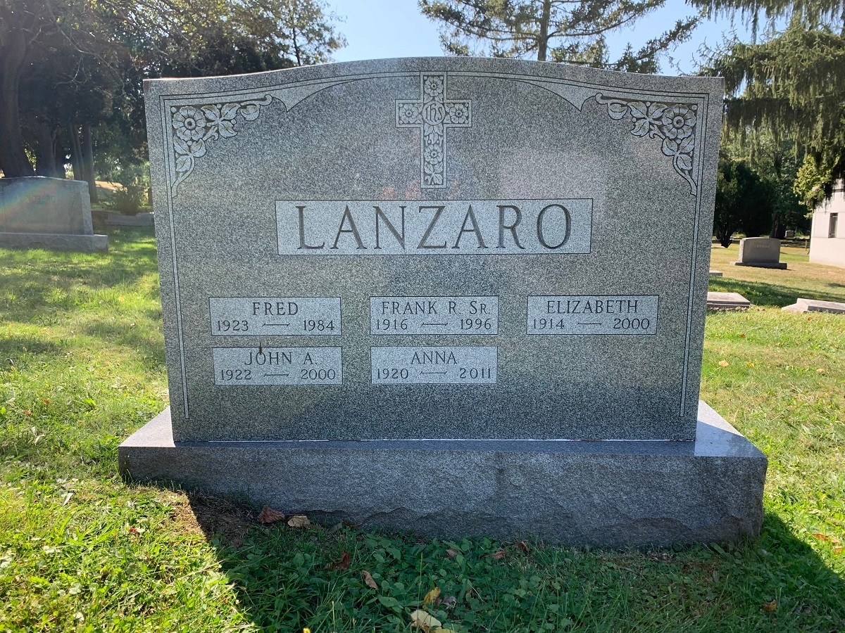 Lanzaro Family Grave at Ocean View Cemetery