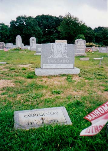 Carmela Lau Grave in St. Joseph's Cemetery