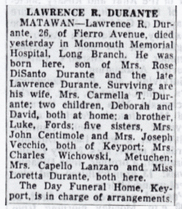 Lawrence R. Durante Jr. Obituary
