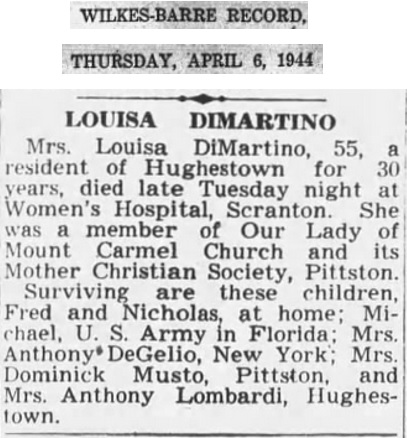 Louisa Morucci DeMartino Obituary