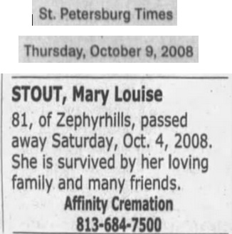 Mary Digilio Stout Obituary
