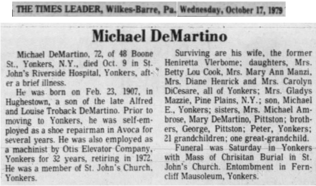 Michael Ernest DeMartino Obituary