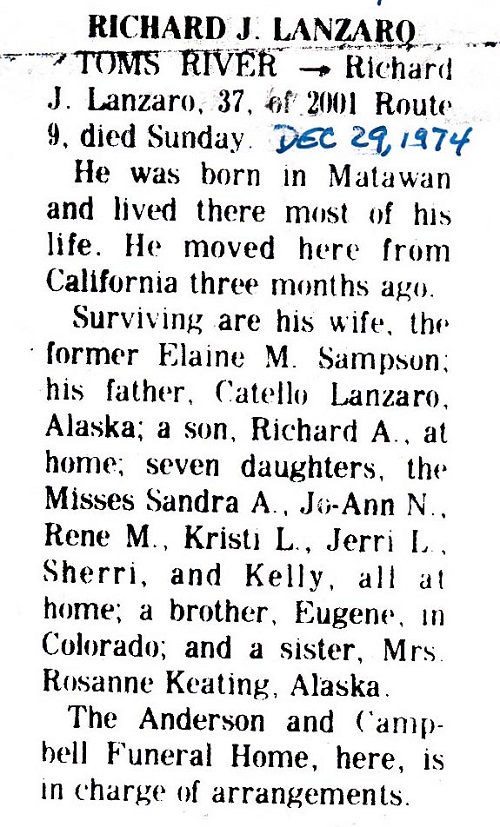 Richard J. Lanzaro Obituary
