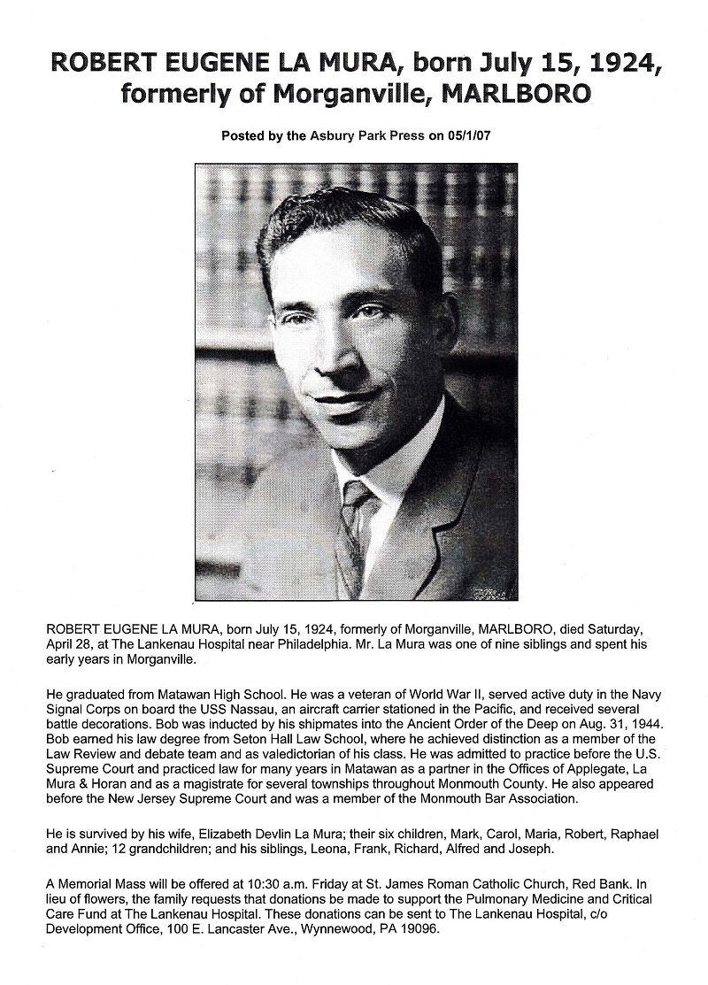 Robert E. LaMura Obituary