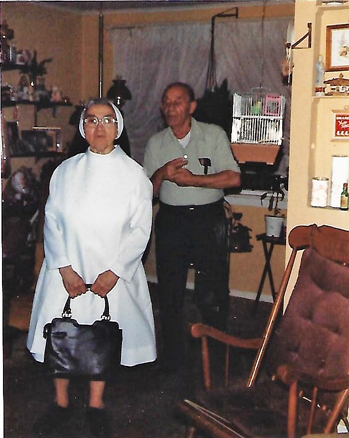 Sister Ann Louise (Madeline DeGennaro) and Matty Capoziello