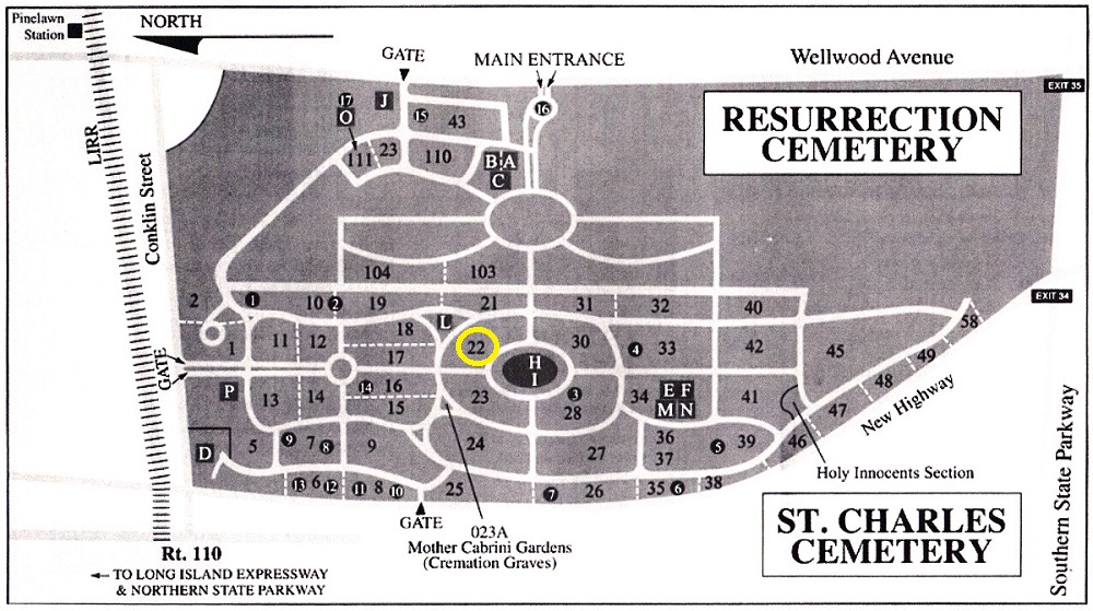 St. Charles Cemetery Map