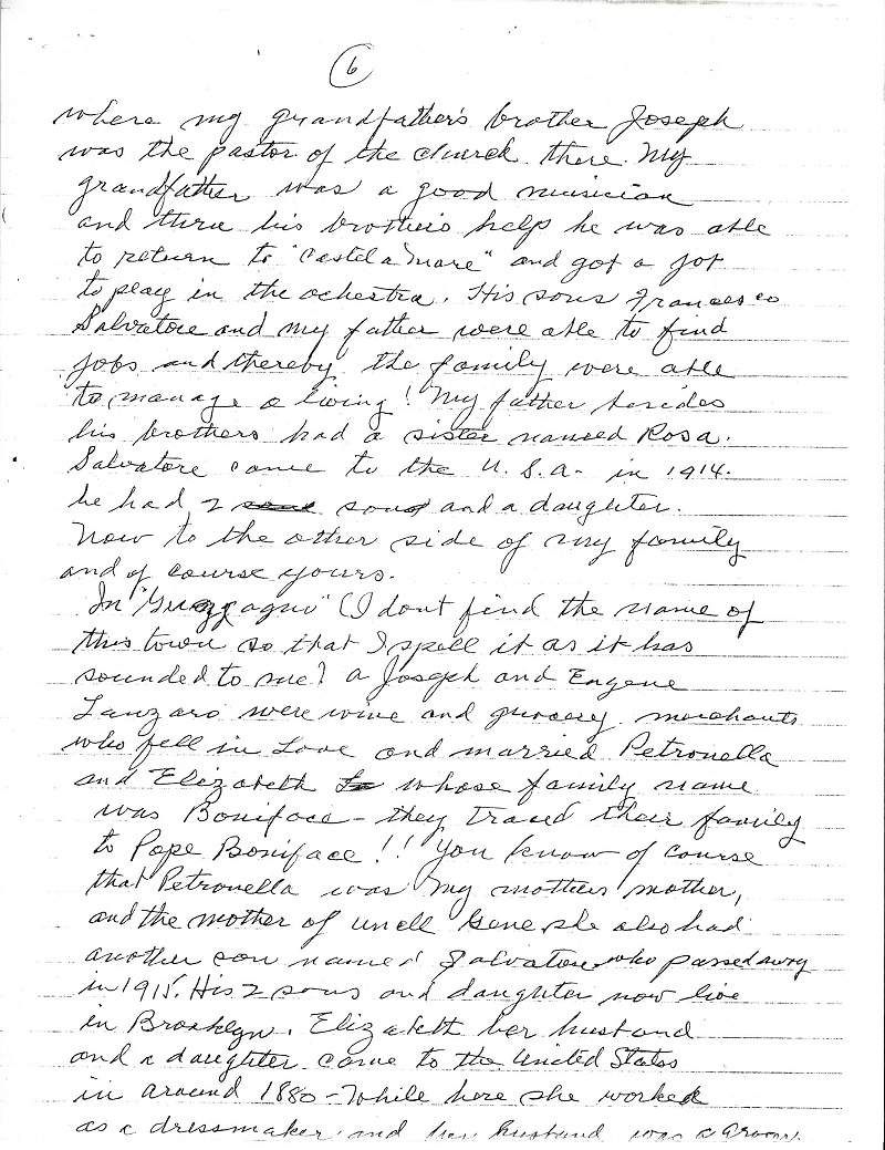 Frank LaMura's Letter Page 6