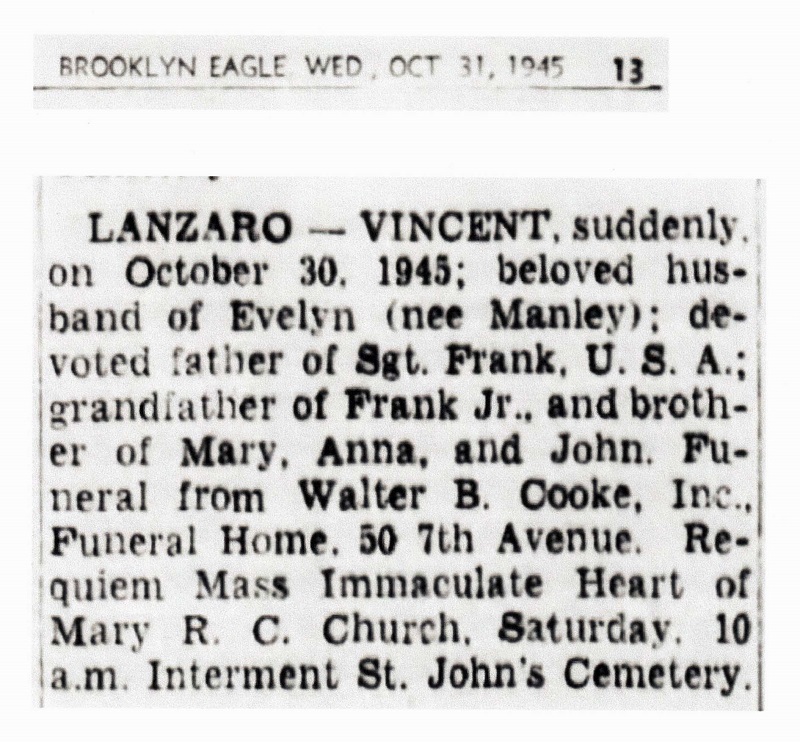 Vincent (Jim) Lanzaro Obituary