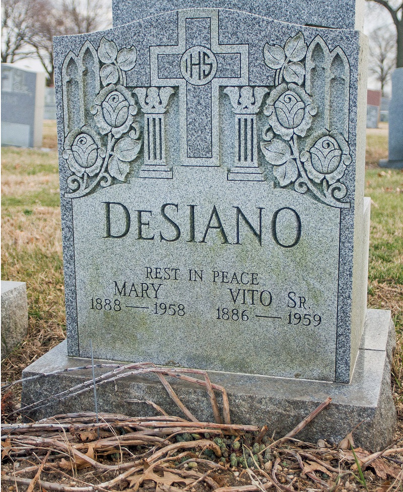 Vito and Mary Desiano at St. Charles Cemetery