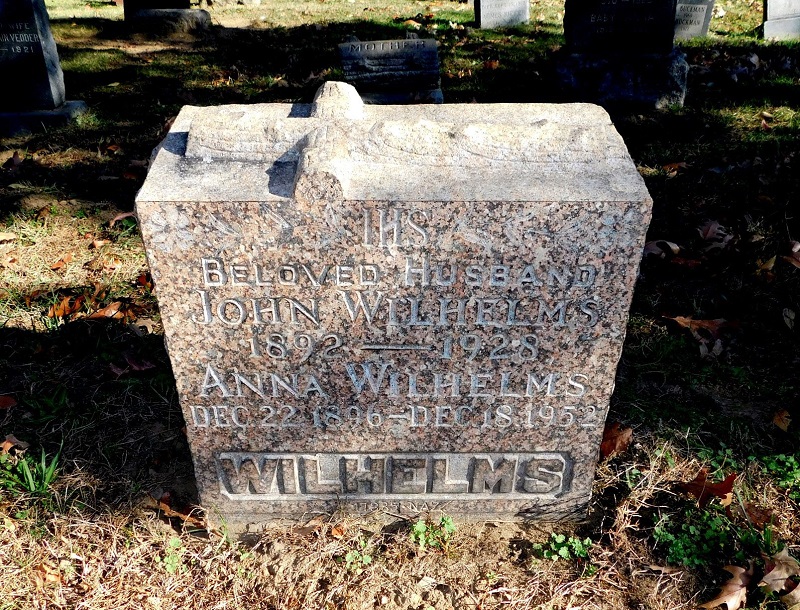 John Wilhelms Cemetery Record