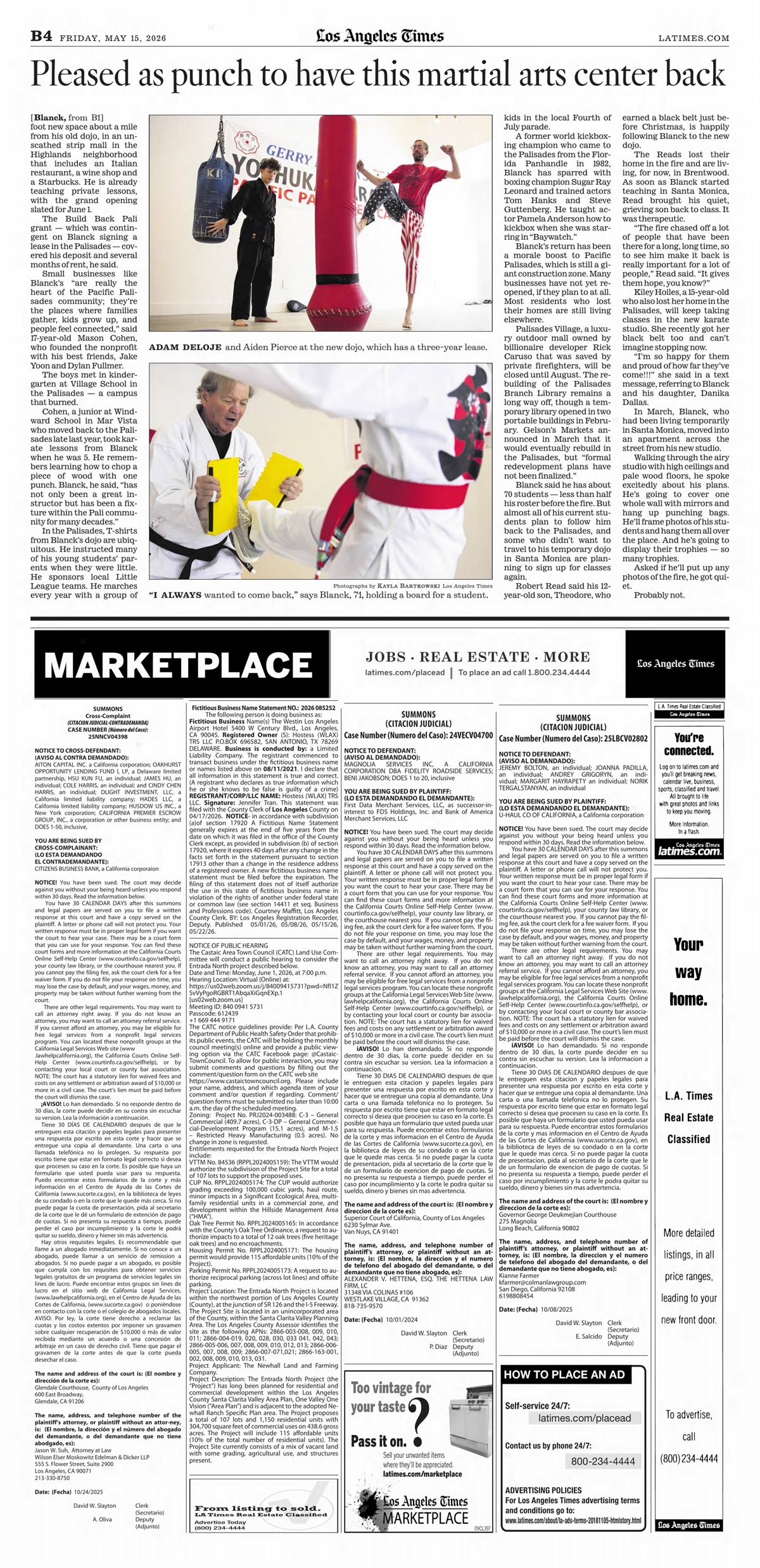 Gerry Blanck in the news