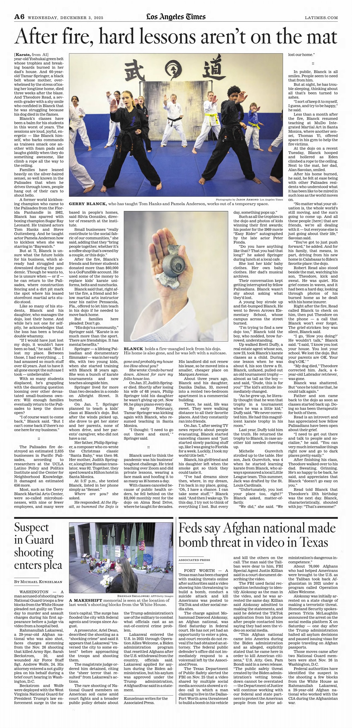 Gerry Blanck in the news