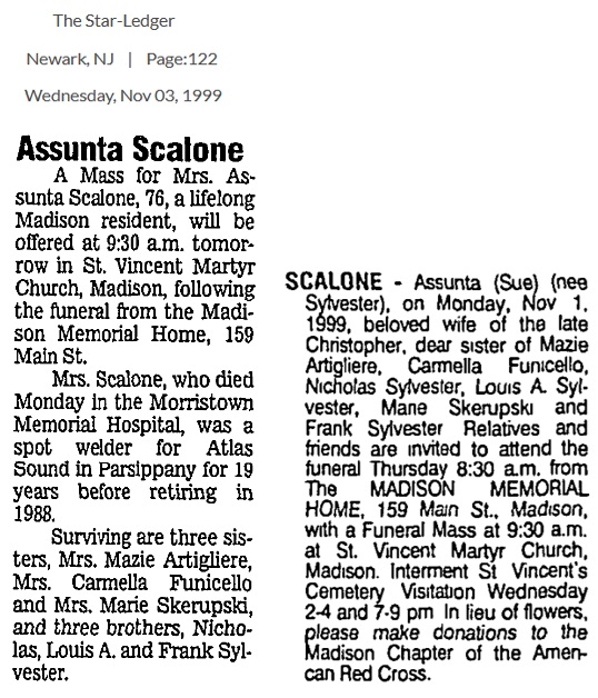 Assunta Scalone Obituary