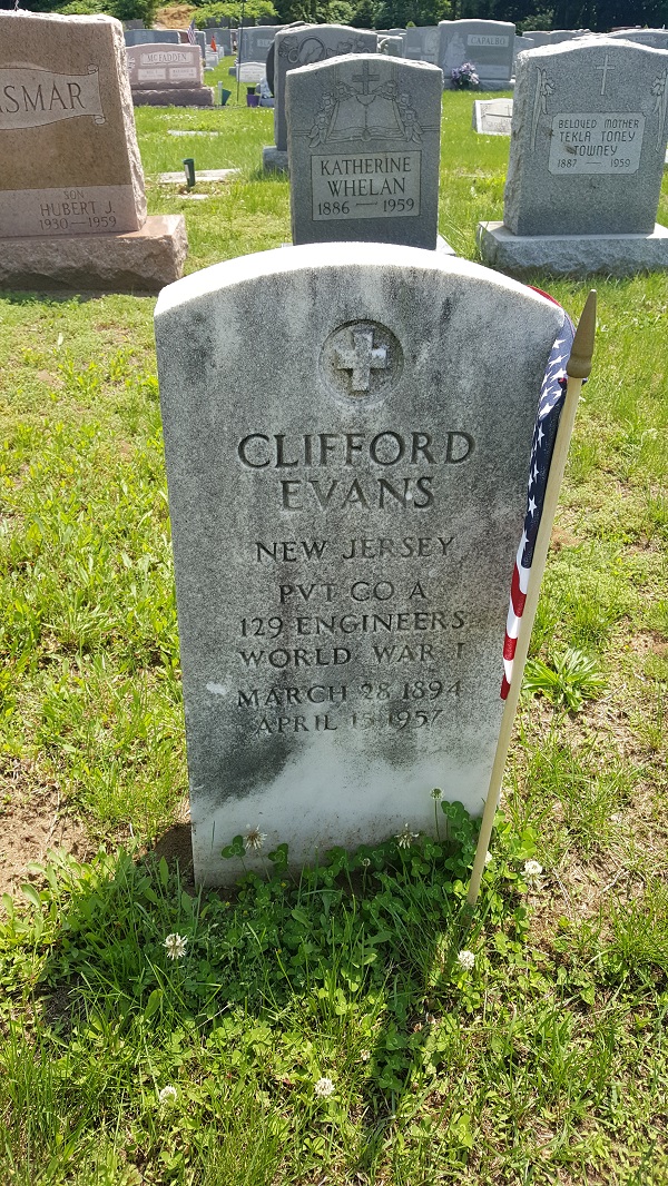 Clifford Evans Grave in St. Joseph's Cemetery