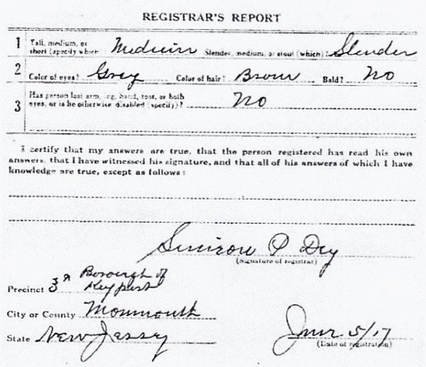 Clifford Evans Military Record