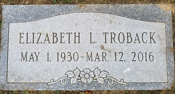 Elizabeth Shirk Troback at Dillsburg Cemetery