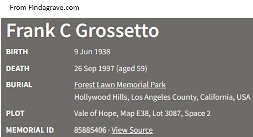 Frank Charles Grosseto Cemetery