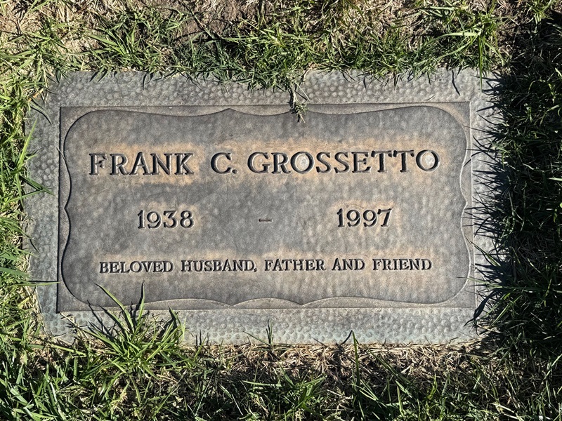 Frank Charles Grosseto Grave Marker