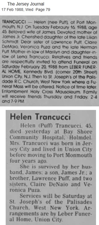 Helen Puff Trancucci Obituary