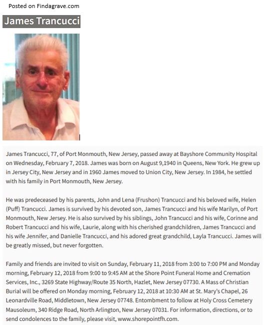 James Trancucci Obituary