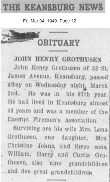 Henry Grothusen Obituary