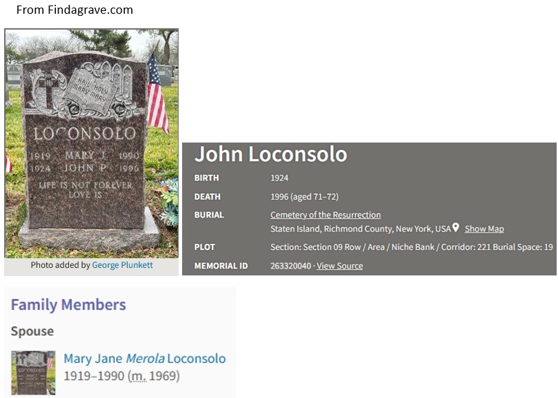 John Loconsolo Grave