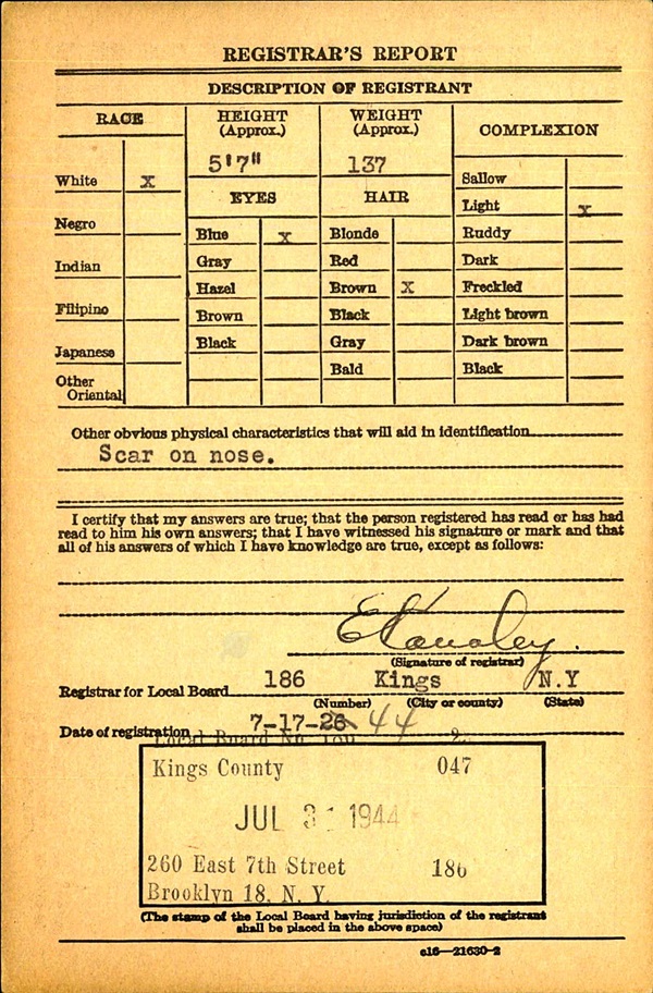 Joseph Desiano Military Record