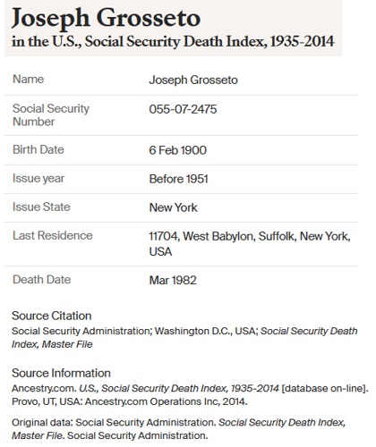 Joseph Grosetto SSDI