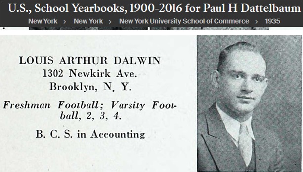 Louis Dalwin College Record