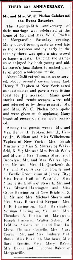 Phelan Anniversary 1923